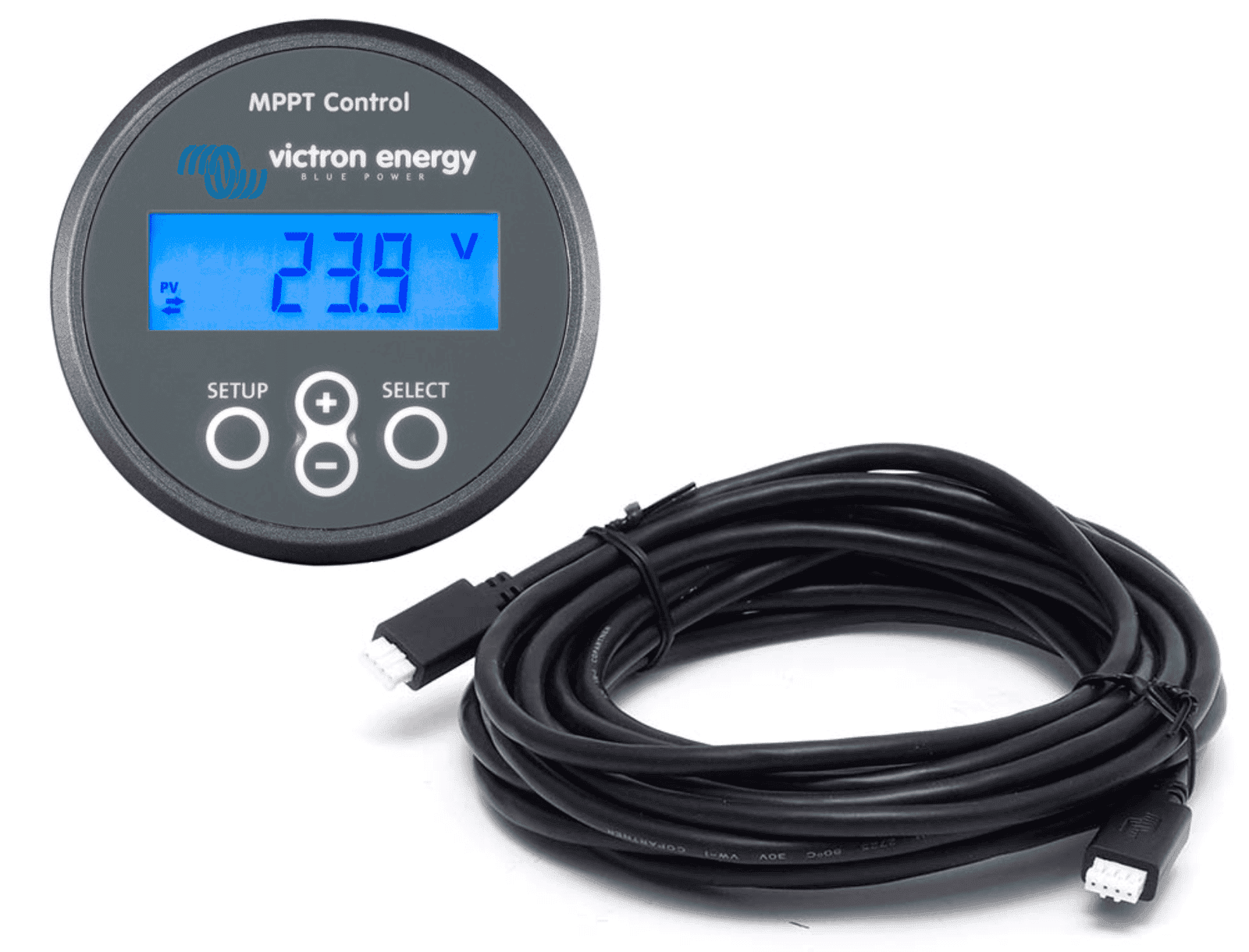 Combo: Blue Solar MPPT Control LCD PLUS 5m VE.Direct interface cable Victron  Vic-MPPT-CTRL-COMBO5M