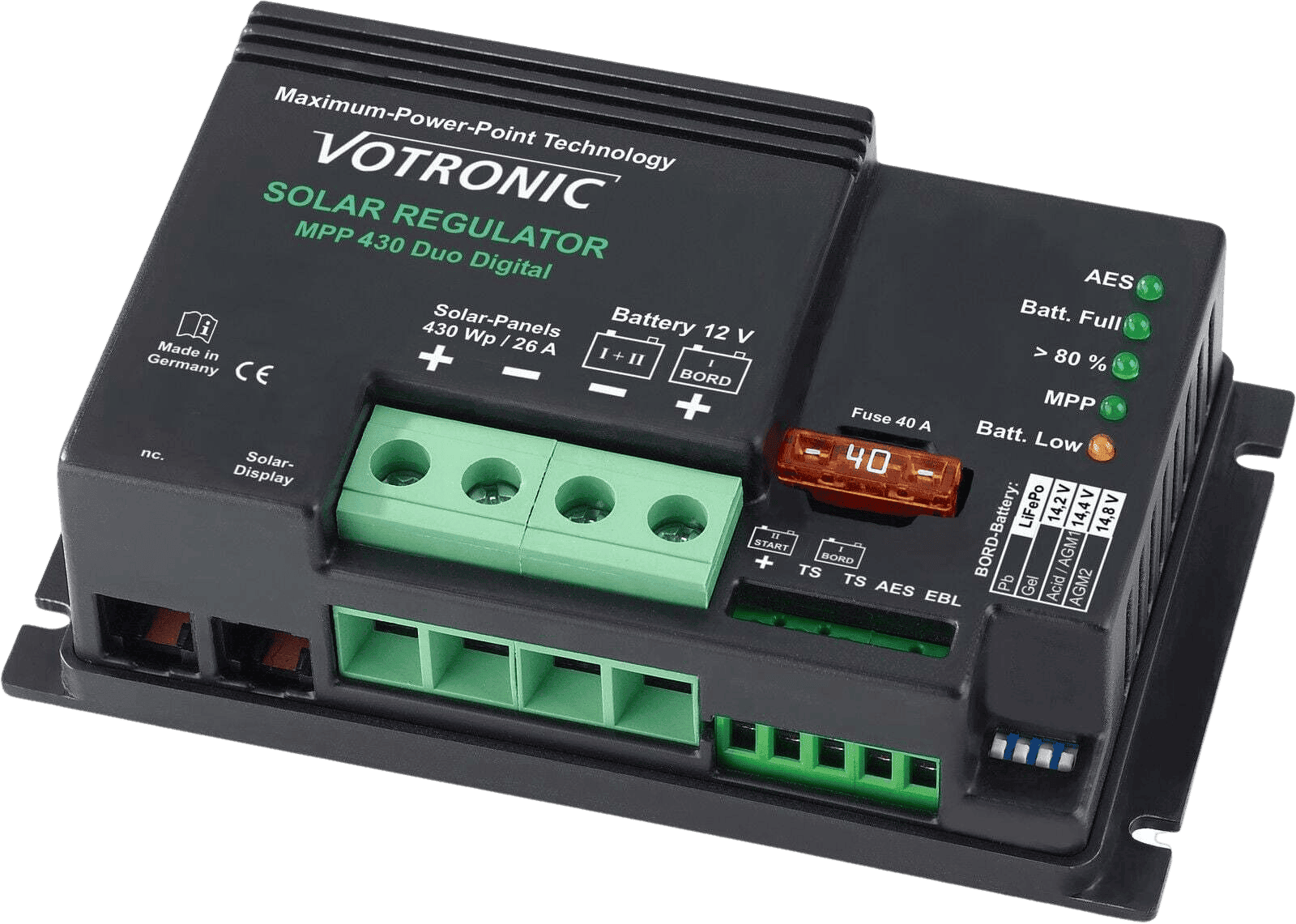 Votronic MPPT 30A Duo (Dual) 430 Marine Version Solar Charge Controller
