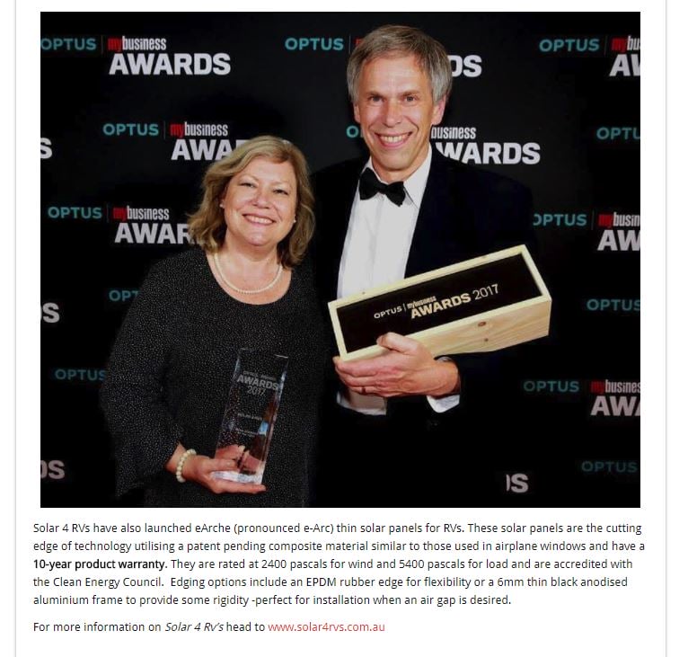 Caravan Industry News solar specialist wins award article part 4