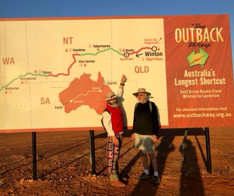 Outback way sign