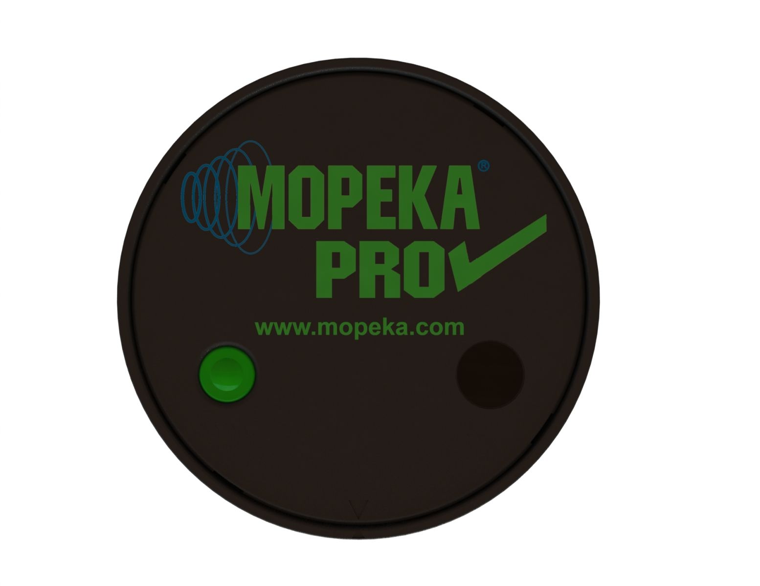 Mopeka Universal Sensor Front View showing sync button