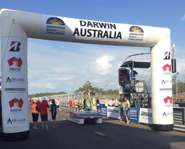 AUSRT at Darwin Start line 2015 world Solar Challenge