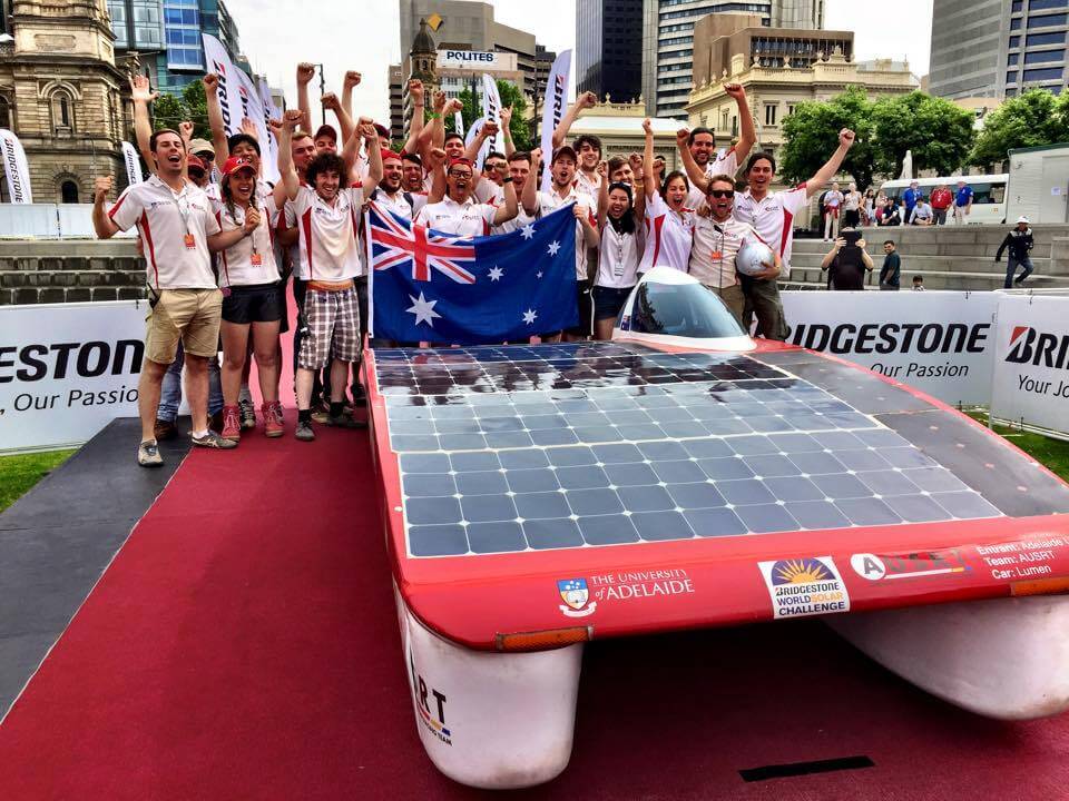 AUSRT crosses finish line at World solar challenge