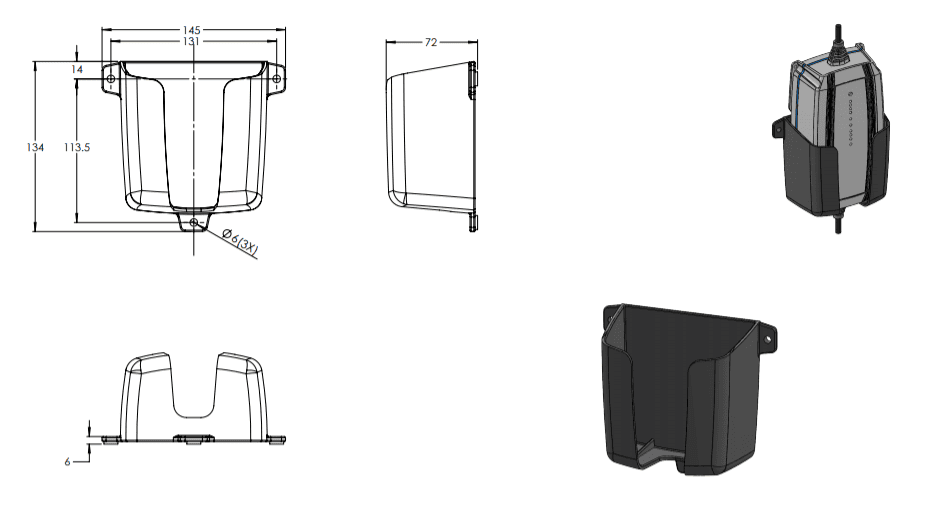 Wall mount dimensions