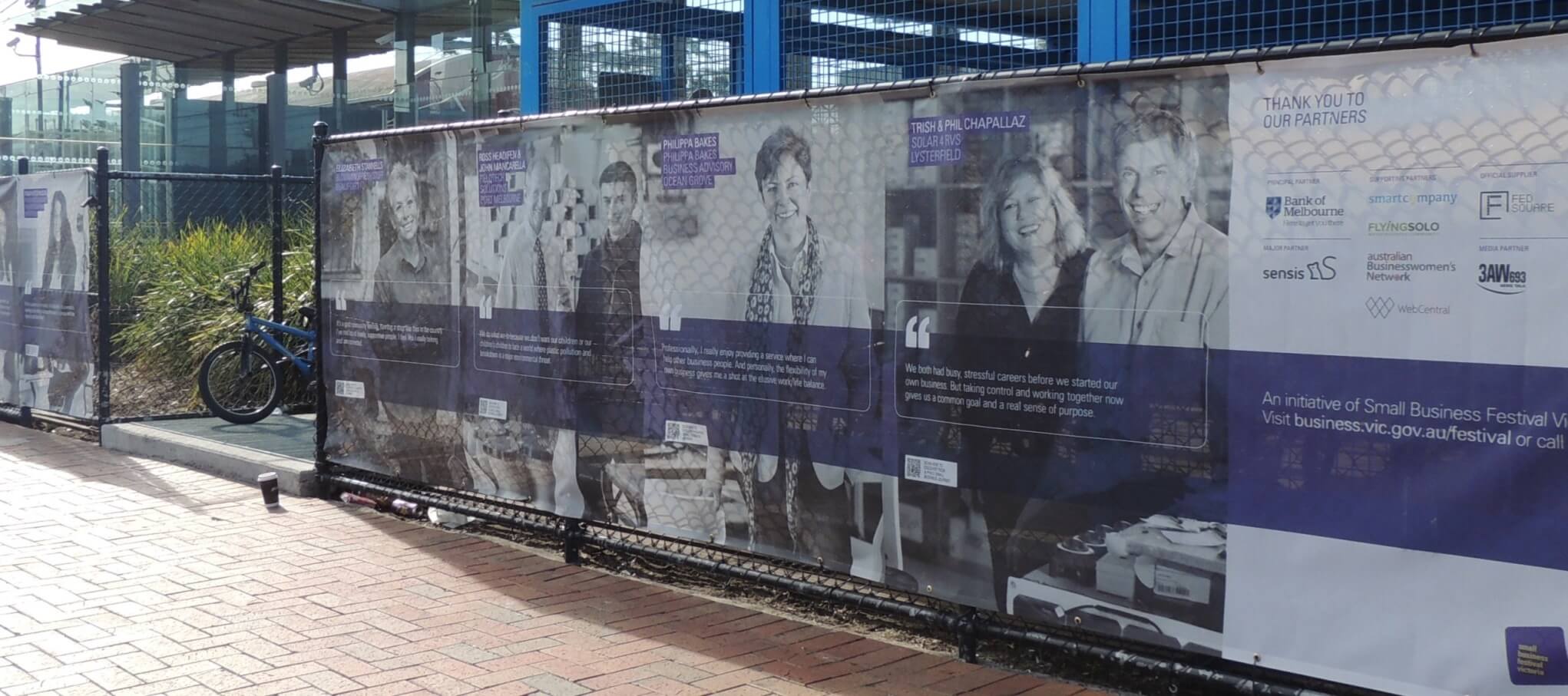 Frankston Faces of Small Business billboard