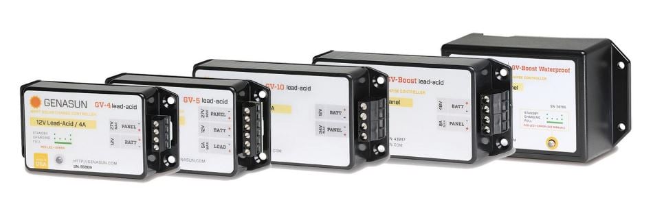 Genasun solar charge controller product Range