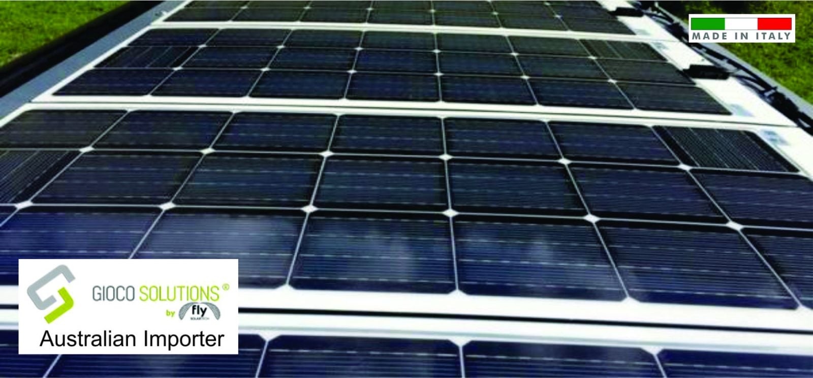 Gioco Italian made lightweight solar panels now available in Australian through Solar 4 RVs 