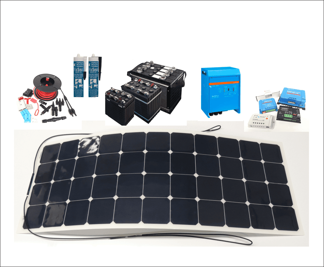 Quality solar products and kits for caravans and boats