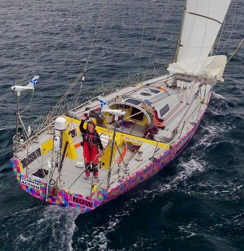 Lisa Blair sails around Antarctica with flexible solar panels onboard