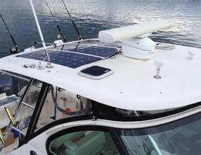 lightweight thin superior quality solar panels on boat canopy