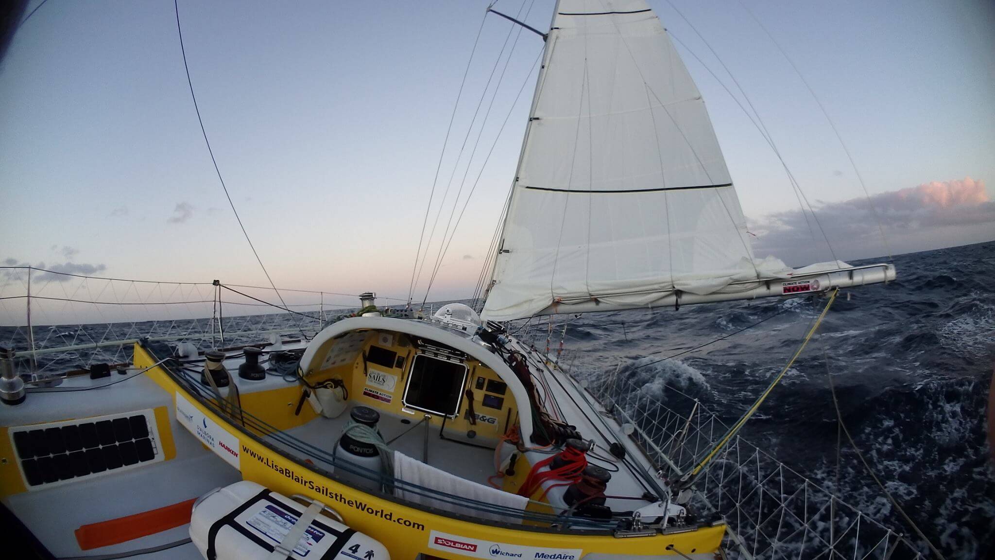 Lisa Blair sails around Antarctica with Solbian solar panels