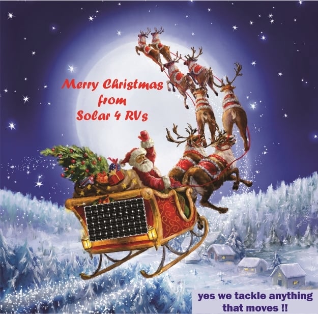 We can install solar on anything that moves - even Santa's sleigh