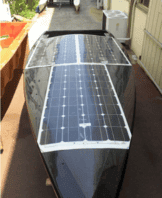 Solbian lightweight flexible solar panels on kayak