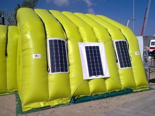 Solbian lightweight flexible solar panels on tent