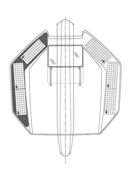 Catamaran with custom shaped Solbian flexible solar panel design