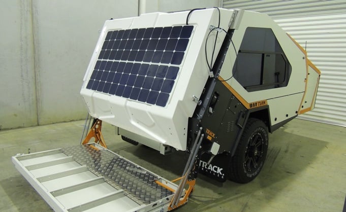 Tvan with lightweight solar panels