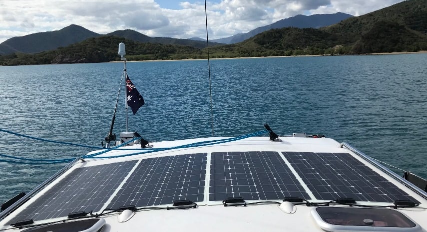 Tough eArche solar panels on dodger