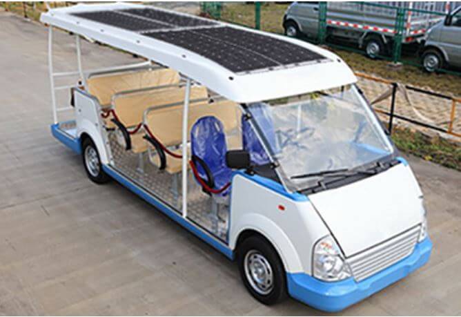 eArche lightweight flexible solar panels with 10yr warranty on shuttle