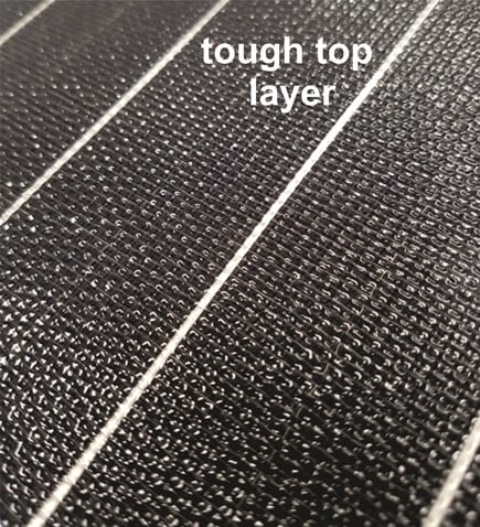 eArche thin lightweight solar panels have a tough top layer