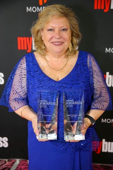 Trish Chapallaz at the MyBusiness Awards in November 2019