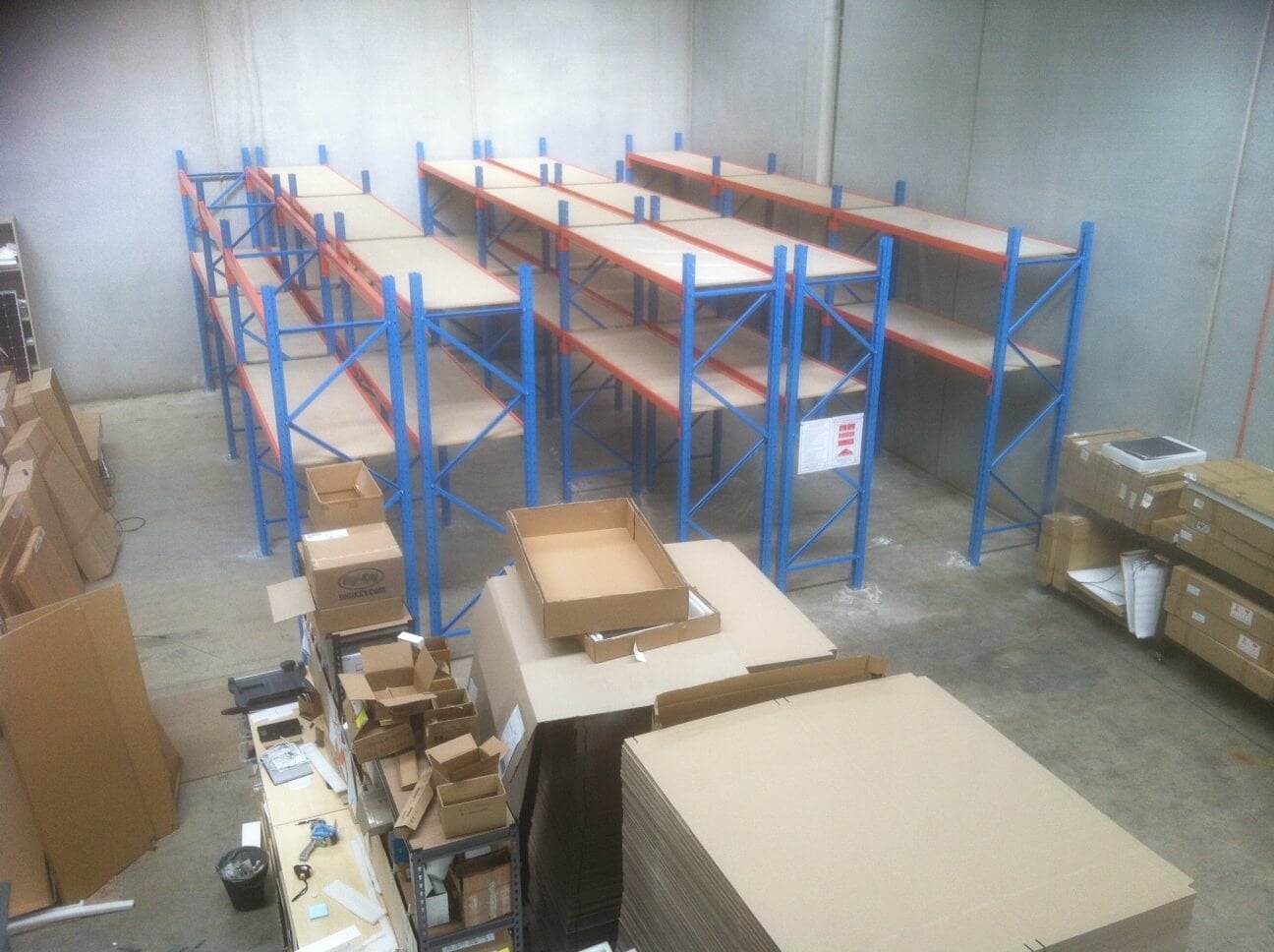 new warehouse racking system at Solar 4 RVs