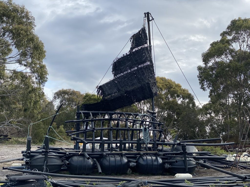 Project Interrupt vessel currently being built using marine waste