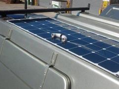 Tool trailer with flexible solar panels