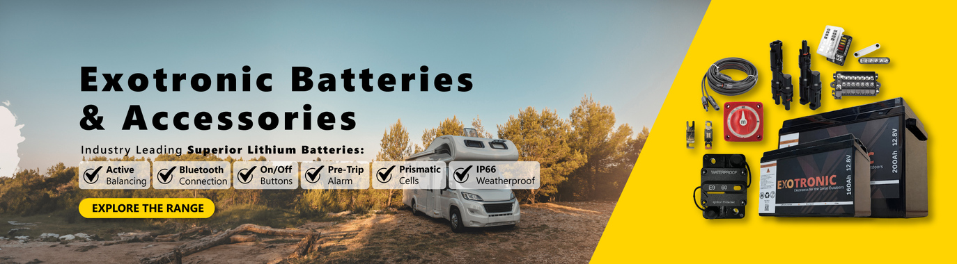 Exotronic Solar Panel & Lithium Battery Range