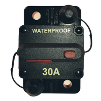 Combined switch & circuit breaker  30A heavy duty manual reset waterproof