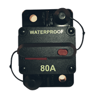 Combined switch & circuit breaker  80A heavy duty manual reset waterproof