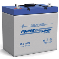 Power-Sonic 12V 59Ah C20 Cyclic AGM Battery