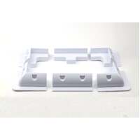 White Solar Panel ABS Plastic Corner plus Mid Brackets