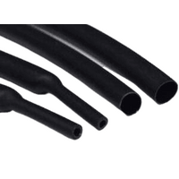 Hellermann Tyton Black 6-2mm 3:1 Glue-Lined Heat Shrink, 1.2m