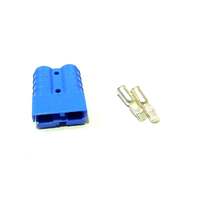 Genuine 50A Blue Anderson Plug Connector with 6AWG Contacts