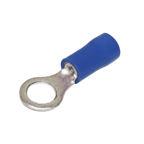 Hellermann Tyton Pre-Insulated Terminal Blue Ring Lug M4- 100 Pack