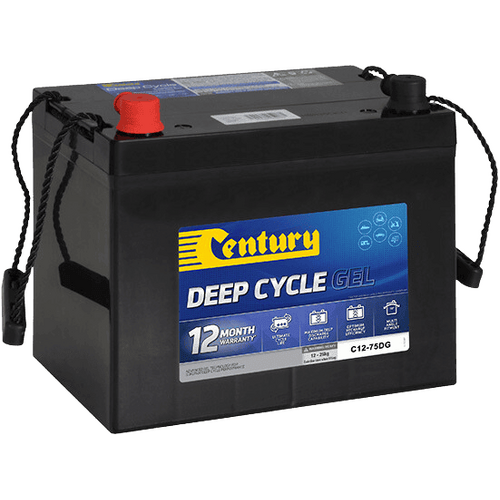 Century 70Ah GEL Deep Cycle Battery+C12-75DG+12V Gel Battery, 70Ah, Deep Cycle, Century