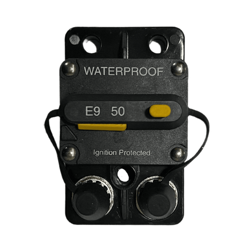 Exotronic 50A Surface Mount Waterproof DC Circuit Breaker - Side by Side
