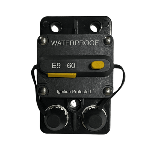 Exotronic 60A Surface Mount Waterproof DC Circuit Breaker - Side by Side