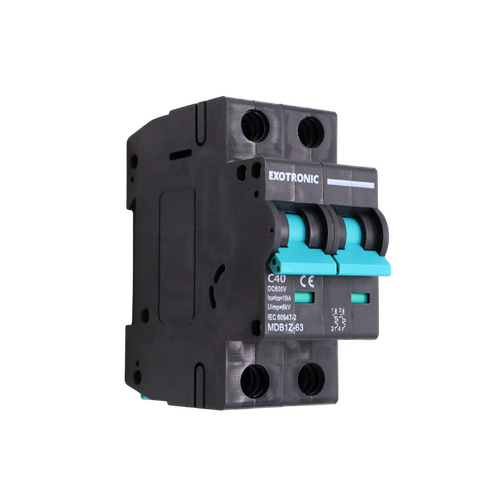Exotronic 40A 2-Pole DC Circuit Breaker (MCB)