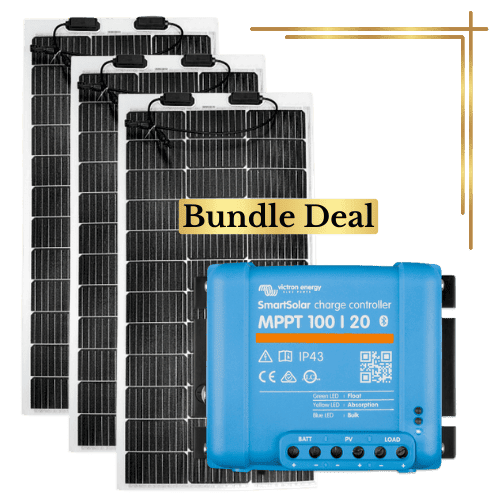 Sunman eArc 3x 100W Flexible Solar Panel  & Victron SmartSolar MPPT 100/20 Kit