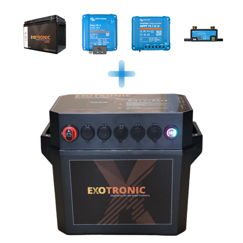 Exotronic 180Ah Pre-wired Orion XS + SmartSolar + SmartShunt Battery Box