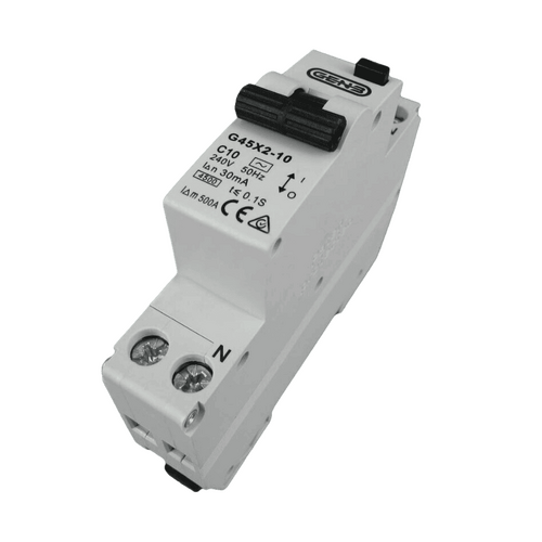 GEN3 Double Pole Single Module RCBO 10Amp Safety Switch/Circuit Breaker Combo