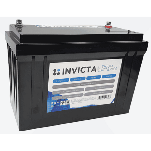 Invicta Lithium 12V, 125Ah, Series Capable Battery