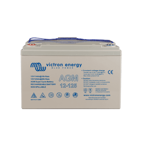 Victron 12V/125Ah AGM Super Cycle Battery (M8)+VIC-BAT412112081+