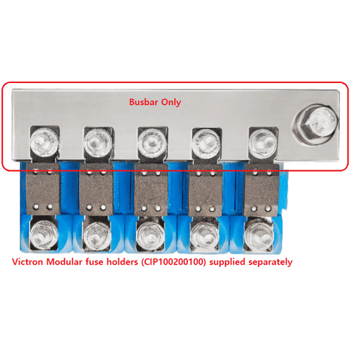 Victron Busbar to connect 5x Victron Modular fuse holders (CIP100200100)