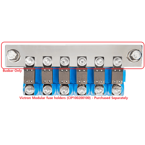 Victron Busbar to connect 6x Victron Modular fuse holders (CIP100200100)+VIC-CIP100400070+