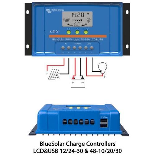 Victron Energy - Régulateur solaire PWM 30A LCD&USB - 12/24V