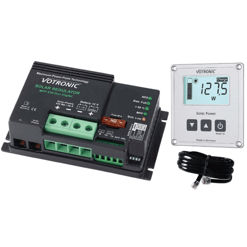 Votronic MPPT 30A Duo (Dual) 430 Marine Version Solar Charge Controller w/ Remote Display