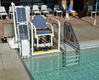 Solar powered pool lifts  