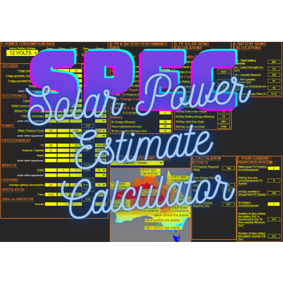 Solar Power Estimate Calculator (SPEC) for Caravans & RVs | Solar 4 RVs